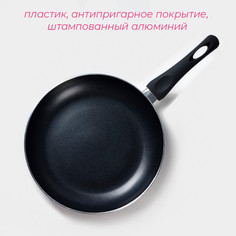 Сковорода доляна basic, d=28 см, антипригарное покрытие, индукция, черная