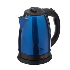 Чайник электрический luazon lsk-1804, металл, 1.8 л, 1500 вт, синий