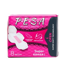 Прокладки гигиенические pesa super, 8 шт.