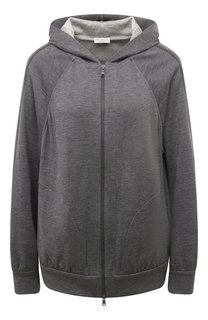 Толстовка из хлопка и шелка Brunello Cucinelli