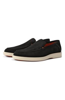 Замшевые лоферы Santoni