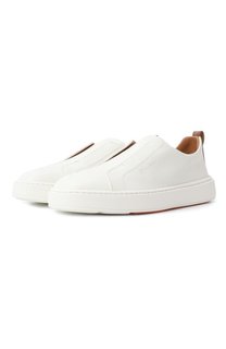Кожаные кеды Santoni