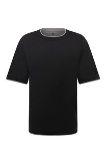 Футболка из шелка и хлопка Brunello Cucinelli