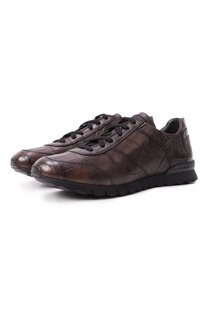 Кроссовки из кожи аллигатора Kiton