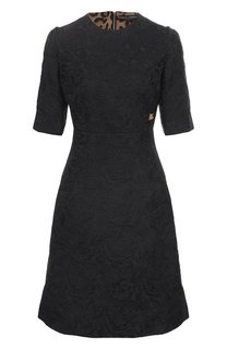 Платье из хлопка и шелка Dolce & Gabbana