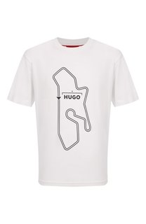 Хлопковая футболка HUGO