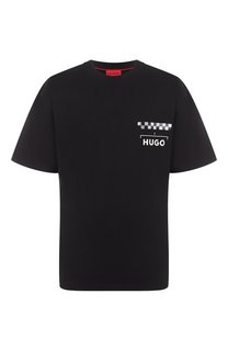 Хлопковая футболка HUGO