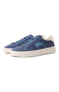 Замшевые кеды Santoni