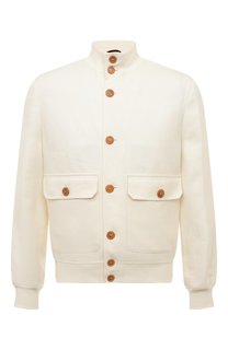 Бомбер изо льна и шерсти Brunello Cucinelli