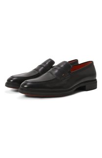 Кожаные пенни-лоферы Easy Santoni