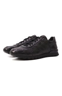 Кроссовки из кожи аллигатора Kiton