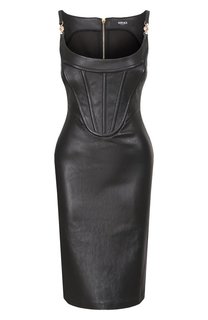 Кожаное платье Versace