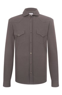 Хлопковая рубашка Brunello Cucinelli