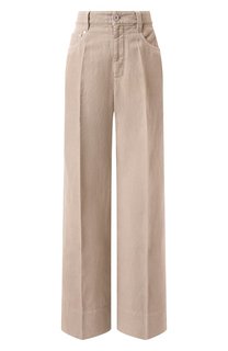 Брюки из хлопка и льна Brunello Cucinelli