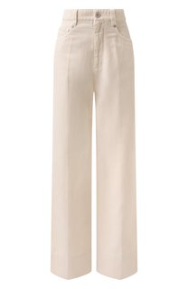 Брюки из хлопка и льна Brunello Cucinelli