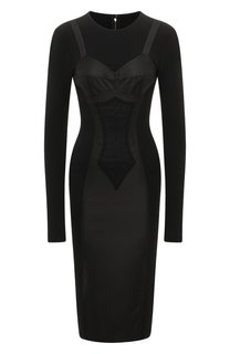 Платье из вискозы и шелка Dolce & Gabbana