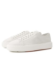 Кожаные кеды Santoni