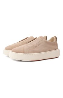 Замшевые кеды Santoni