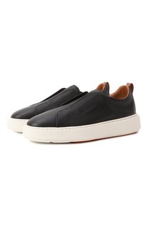 Кожаные кеды Santoni