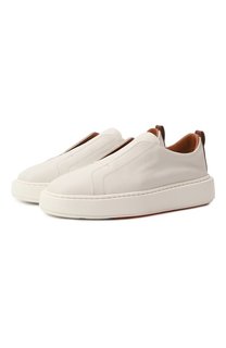 Кожаные кеды Santoni