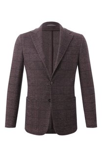 Пиджак из шерсти и хлопка Canali