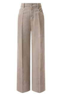 Брюки из хлопка и льна Brunello Cucinelli