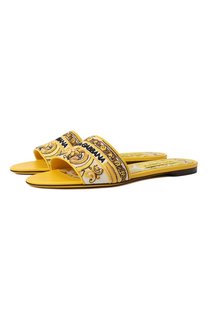 Комбинированные шлепанцы Bianca Dolce & Gabbana