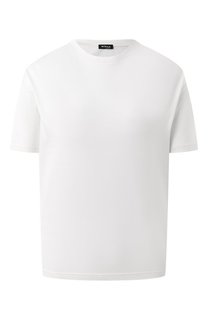 Футболка из шелка и хлопка Kiton