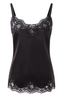 Топ из шелка и хлопка Dolce & Gabbana