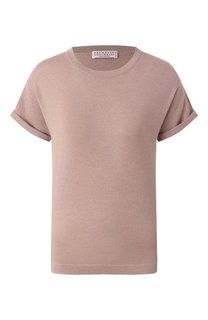 Футболка из кашемира и шелка Brunello Cucinelli