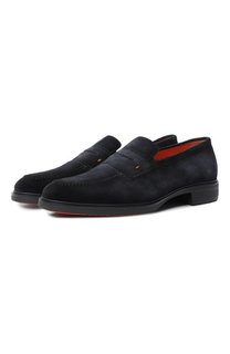 Замшевые пенни-лоферы Easy Santoni