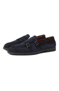 Замшевые лоферы Santoni
