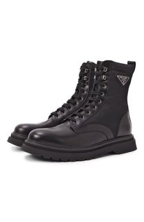 Комбинированные ботинки Prada