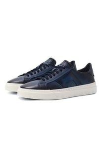 Кожаные кеды Santoni