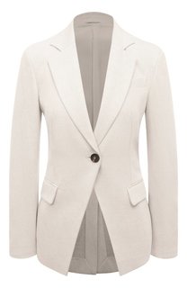 Жакет из хлопка и льна Brunello Cucinelli