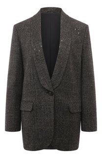 Жакет из шерсти и льна Brunello Cucinelli