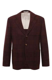 Пиджак из шерсти и шелка Brunello Cucinelli