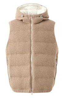 Пуховый жилет из кашемира Brunello Cucinelli