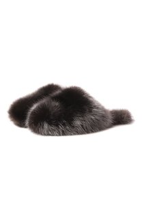 Домашние туфли Enigma Black из меха соболя Black Sable