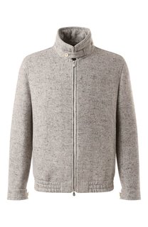 Бомбер из шерсти и шелка Brunello Cucinelli