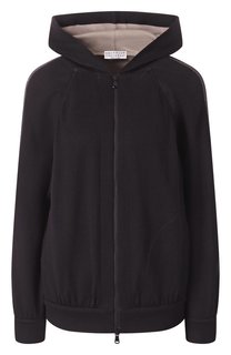 Толстовка из хлопка и шелка Brunello Cucinelli