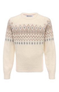 Свитер из шерсти и хлопка Brunello Cucinelli