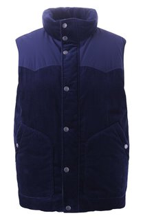 Пуховый жилет из вельвета Brunello Cucinelli