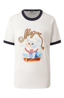 Хлопковая футболка MSGM