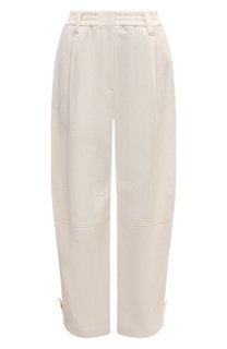 Брюки из хлопка и льна Brunello Cucinelli