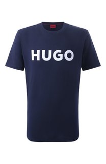 Хлопковая футболка HUGO