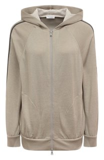 Толстовка из хлопка и шелка Brunello Cucinelli