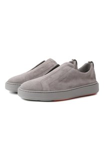 Замшевые кеды Santoni