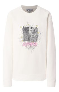 Хлопковый свитшот Ganni