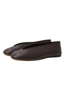 Кожаные балетки Duck Moschino